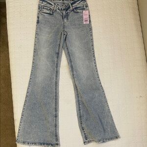 Classic Light Blue High Rise Flare Leg Jeans